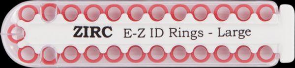 E-Z ID store markeringsringe 25 stk M rød*