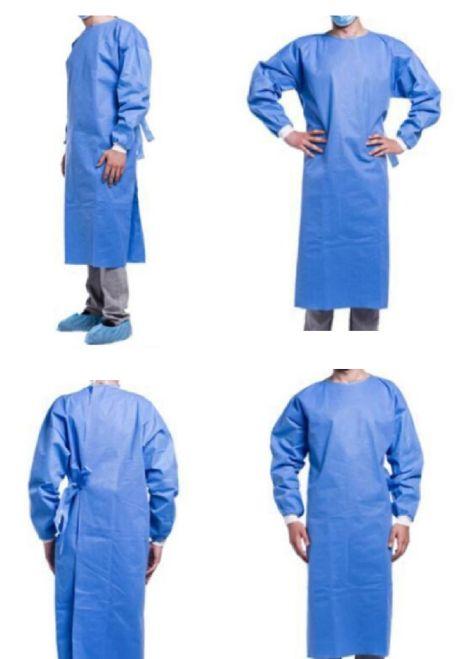 Overtrækskittel med lange ærmer blå 1 stk one size*