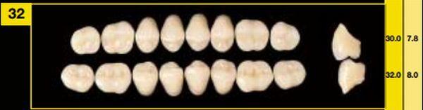 Biostabil vita kindtand 8 stk farve B1 O32*