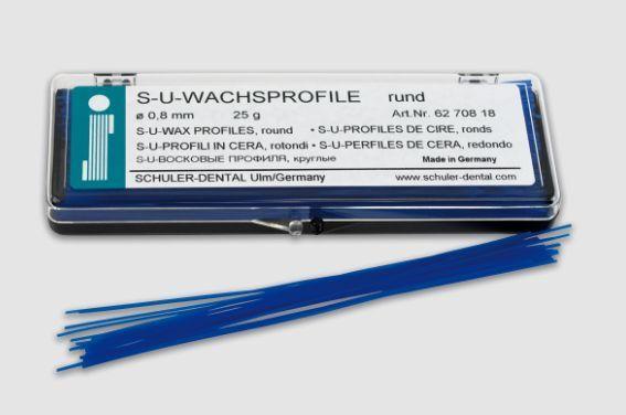 S-U Voksprofil rund, blå, 25 gram Ø1.0 mm*