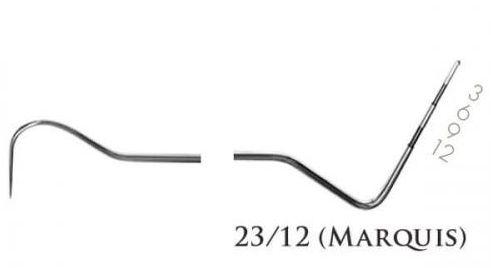 Pa-sonde 23/12 (Marquis) sort markering tyndt stål greb