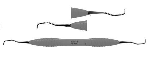Gracey standard curette 1-2 Sharp-instruments IDX grå*