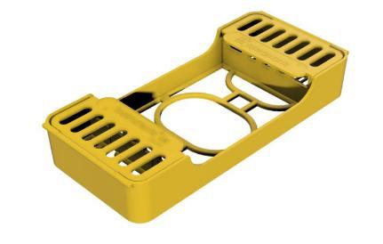 Manage-5 plastkassette til 5 instrumenter gul