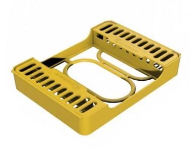 Manage-9 plastkassette til 9 instrumenter gul*