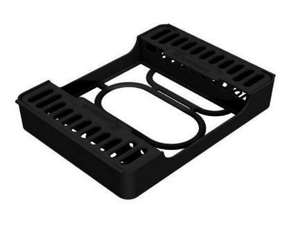 Manage-9 plastkassette til 9 instrumenter sort