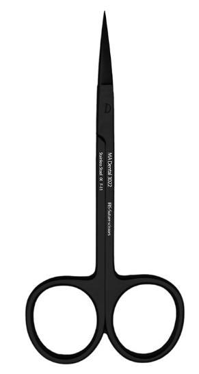 Iris saks TC sort 3022B lige 13 cm.*