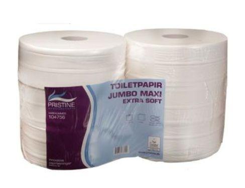 Toiletpapir 2-lags jumbo nyfiber 6 rl á 320 meter*
