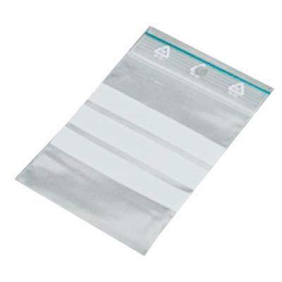 Lynlåsposer med skrivefelt 10x100 stk 6x8 cm