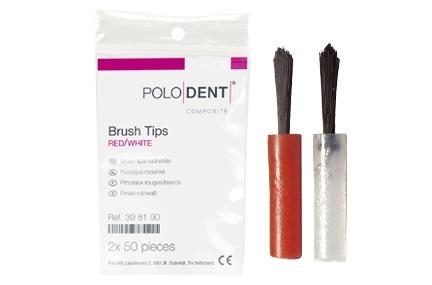 Pensler røde og hvide m/sorte børster 2x50 stk*