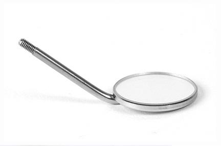 Mundspejl nr. 4 12 stk Rhodium overflade