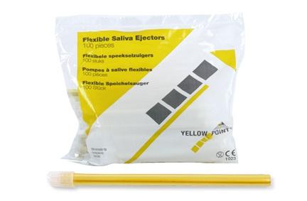 Bøjelige Sug 13 cm 10x100 stk Gul*