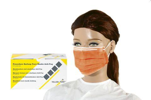 Mundbind elastik 3-lags 50 stk Antidug Orange*