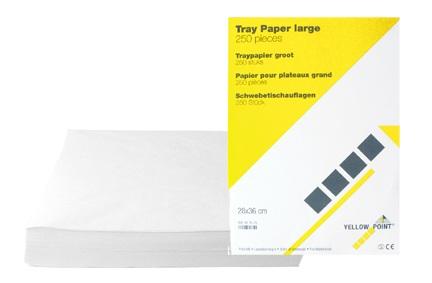 Bakkeserviet stor 28x36 cm 5x250 stk hvid