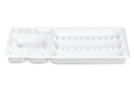 Instrumentbakke engangs 28x18 cm 400 stk hvid