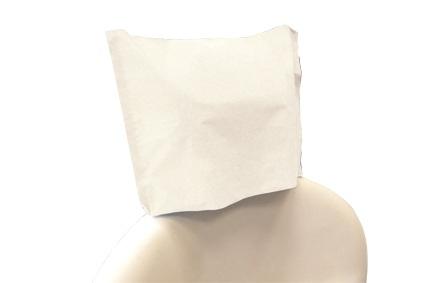 Overtræk til nakkestøtte 25x25 cm 500 stk Hvid