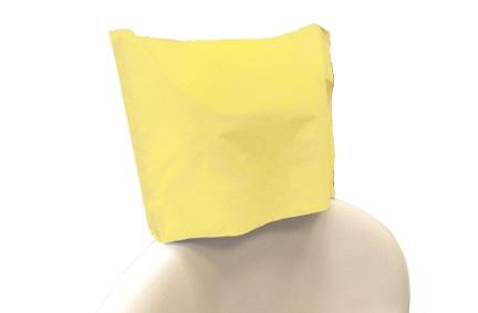 Overtræk til nakkestøtte 25x25 cm 500 stk Gul*