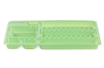 Instrumentbakke engangs 28x18 cm 400 stk Grøn*