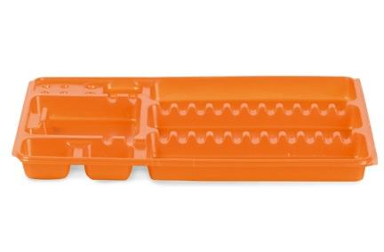 Instrumentbakke engangs 28x18 cm 400 stk Orange*