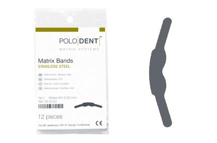 Matricebånd rustfri stål molar nr. 7 0.05 mm 12 stk*