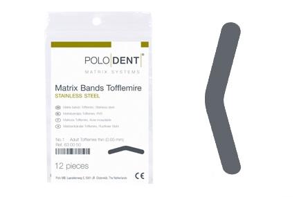 Tofflemire matrice tynd 12 stk nr.1 0.05 mm*