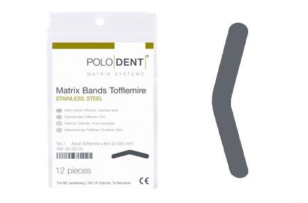 Tofflemire matrice x-tynd 12 stk nr.1 0.035 mm*