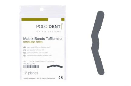 Tofflemire matrice tynd 12 stk nr.11 0.05 mm*