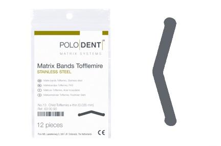 Tofflemire matrice x-tynd 12 stk nr.13 0.035 mm*