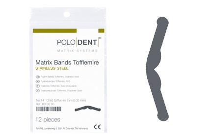 Tofflemire matrice tynd 12 stk nr.14 0.05 mm*