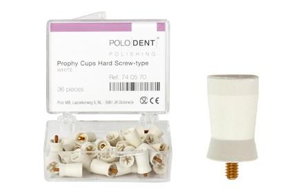 Gummikop skrue med lameller 36 stk hvid hård*