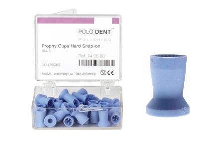 Gummikop snap-on med lameller 36 stk blå hård*