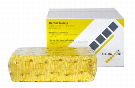 Coated patientserviet 33x44 cm 4x125 stk Gul