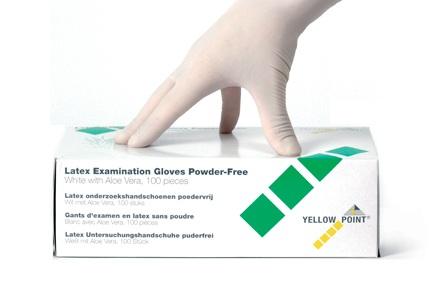 Latexhandske pudderfri med Aloe Vera hvid 10x100 stk large*