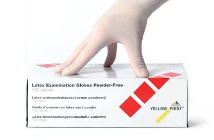 Latexhandske pudderfri hvid 10x100 stk large*