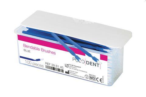 Bøjelige engangspensler blå 100 stk