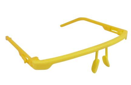 Brillestel til visir eller glas gul 5 stk*