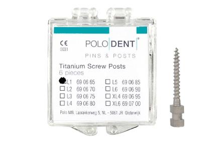 Titanium rodskrue L-1 12x1.05 mm 6 stk*