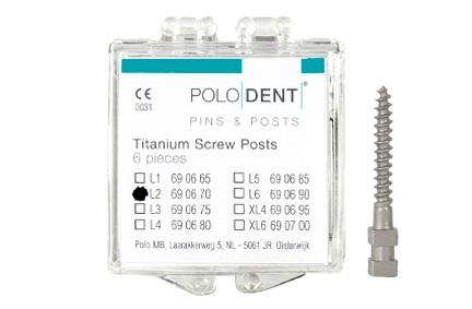 Titanium rodskrue L-2 12x1.20 mm 6 stk*