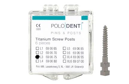 Titanium rodskrue L-3 12x1.35 mm 6 stk*