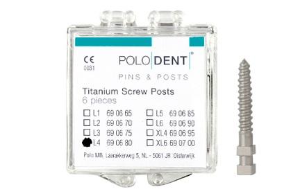 Titanium rodskrue L-4 12x1.50 mm 6 stk*