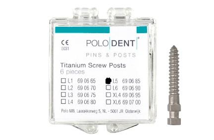 Titanium rodskrue L-5 12x1.65 mm 6 stk*