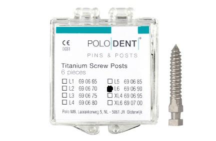 Titanium rodskrue L-6 12x1.80 mm 6 stk*