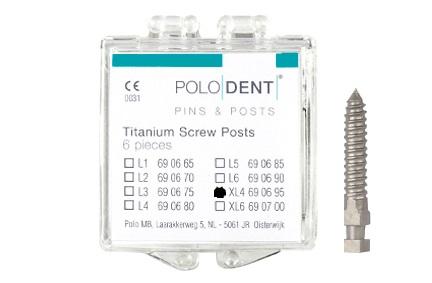 Titanium rodskrue XL-4 14x1.50 mm 6 stk*