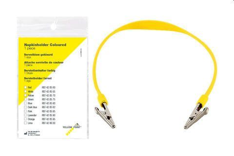 Servietholder gul plast*