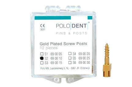 Guld rodskrue S-2 8x1.20 mm 12 stk*