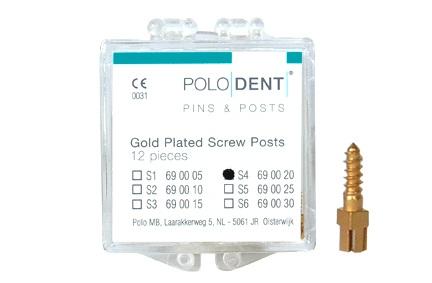 Guld rodskrue S-4 8x1.50 mm 12 stk*