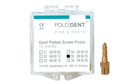 Guld rodskrue S-5 8x1.65 mm 12 stk*