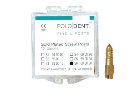 Guld rodskrue S-6 8x1.80 mm 12 stk*