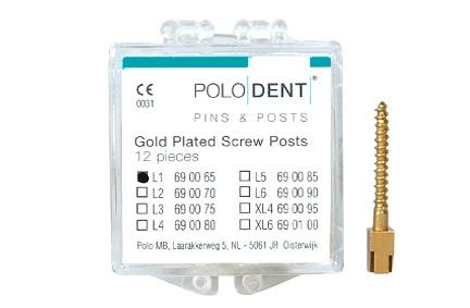 Guld rodskrue L-1 12x1.05 mm 12 stk*