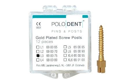 Guld rodskrue L-3 12x1.35 mm 12 stk*