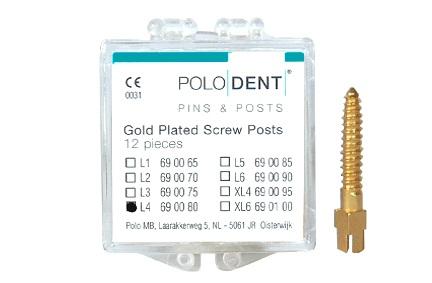 Guld rodskrue L-4 12x1.50 mm 12 stk*